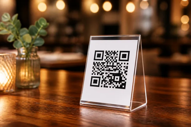 Suport de masă cu cod QR